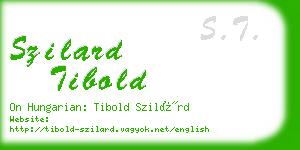 szilard tibold business card